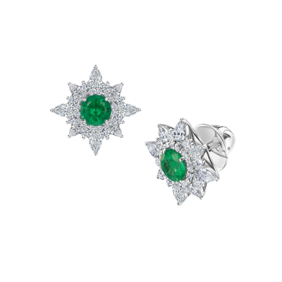 E20-FD-003-6 Серьги (750) (8 Бр Г-56 0,760Ct 3/4А ,8 Бр Г-56 0,370Ct 3/4А ,16 Бр Кр-57 0,350Ct 3/5А ,32 Бр Кр-57 0,260Ct 3/5А ,) ШК: 3000000001004